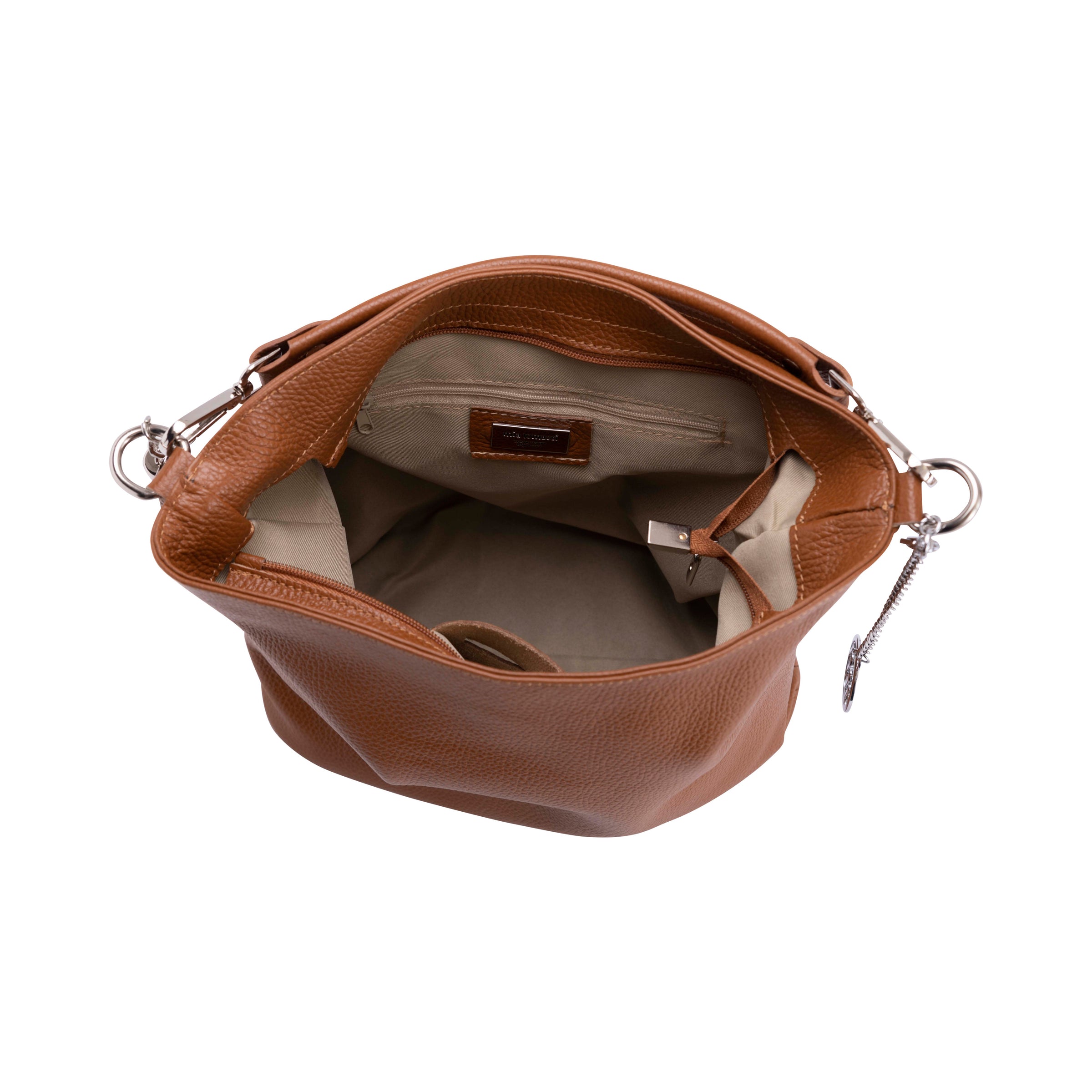 LeNomade M Naturel Huilé - sac moto en cuir Marron